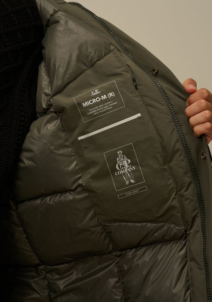 Cp Company Loose Fit Micro-M Down Parka In Grape Leaf