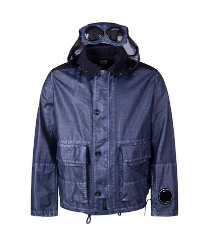 Cp Company Rafia Mille Goggle Jacket In Oceana