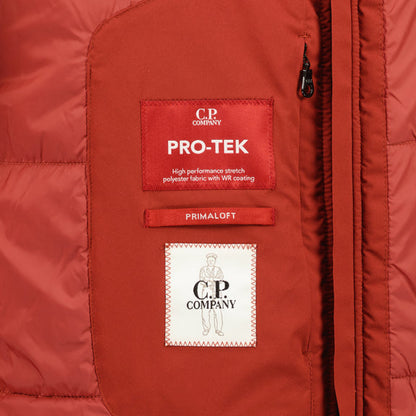 Cp Company Padded A/W Pro-Tek Hooded Jacket Red