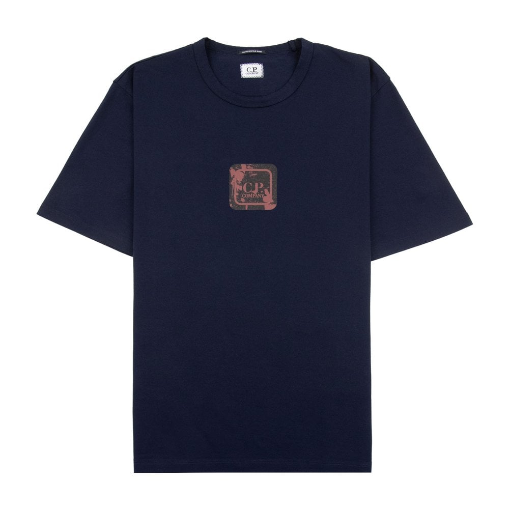 Cp Company 048A Metropolis Graphic Logo T-Shirt In Sky Captain