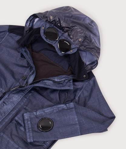 Cp Company Rafia Mille Goggle Jacket In Oceana