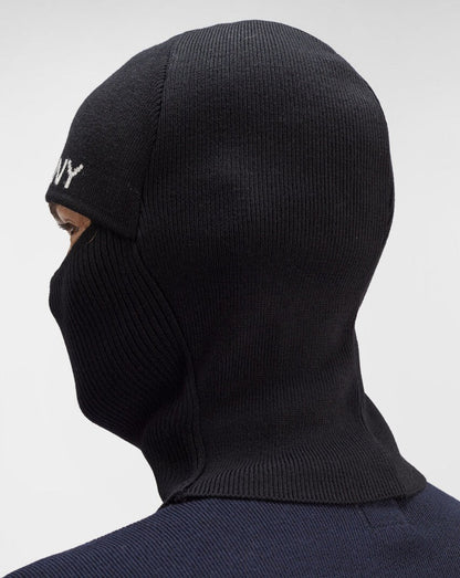Cp Company Knitted Big Logo Balaclava Black