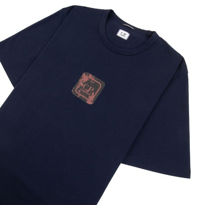 Cp Company 048A Metropolis Graphic Logo T-Shirt In Sky Captain