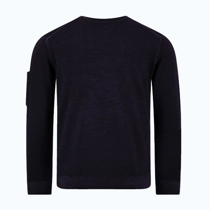Cp Company Extrafine Merino Wool Lens Sweatshirt In Black