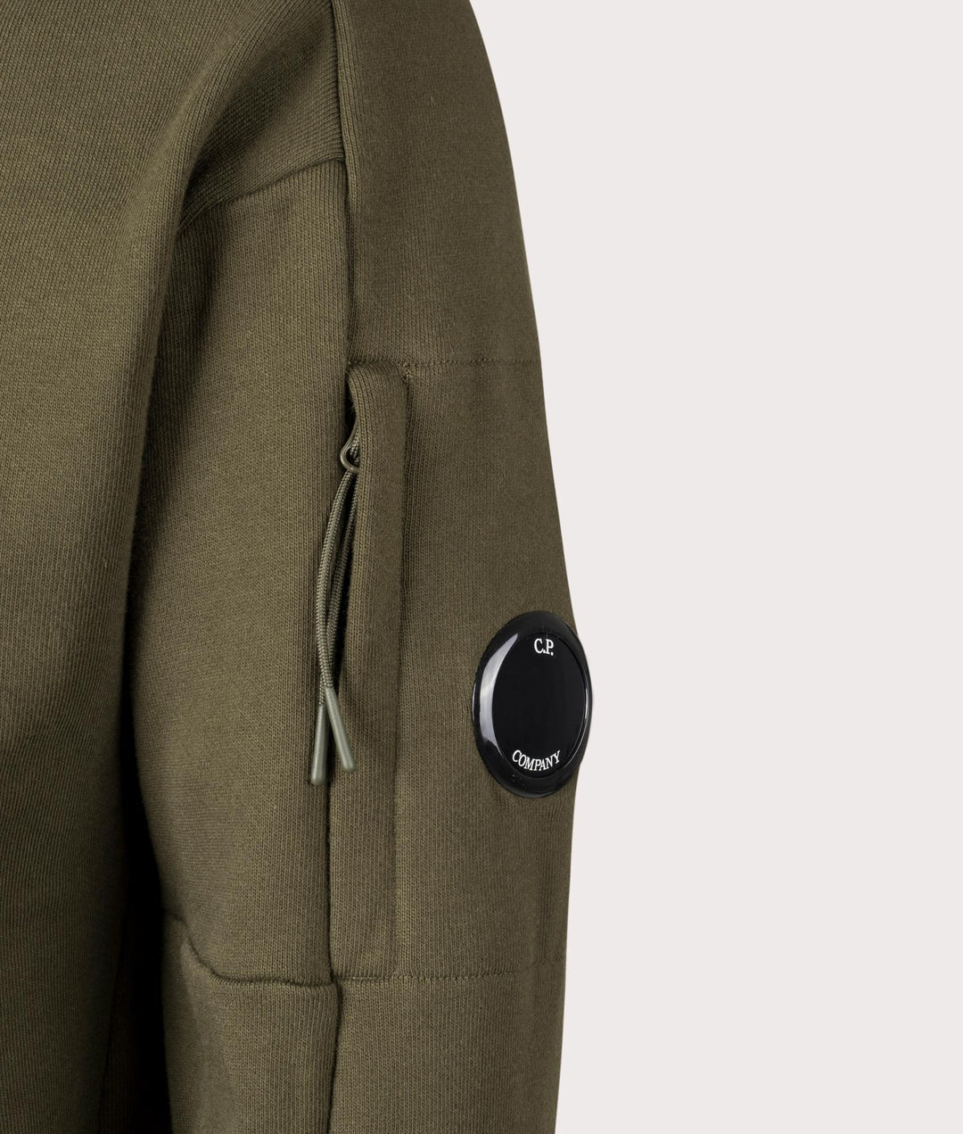 Cp Company Diagonal Raised Lens Full Zip In Ivy Green