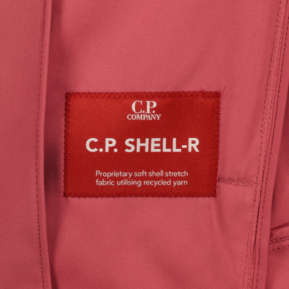 Cp Company S/S Lens Soft Shell Jacket In Red Bud