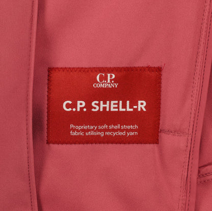 Cp Company S/S Lens Soft Shell Jacket In Red Bud
