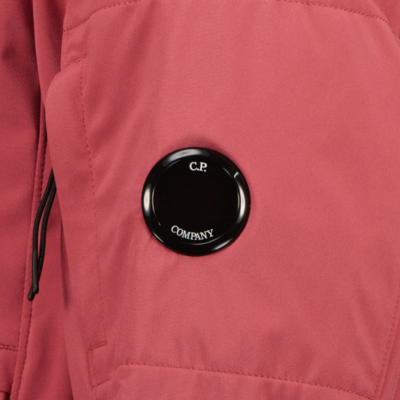 Cp Company S/S Lens Soft Shell Jacket In Red Bud