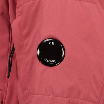 Cp Company S/S Lens Soft Shell Jacket In Red Bud