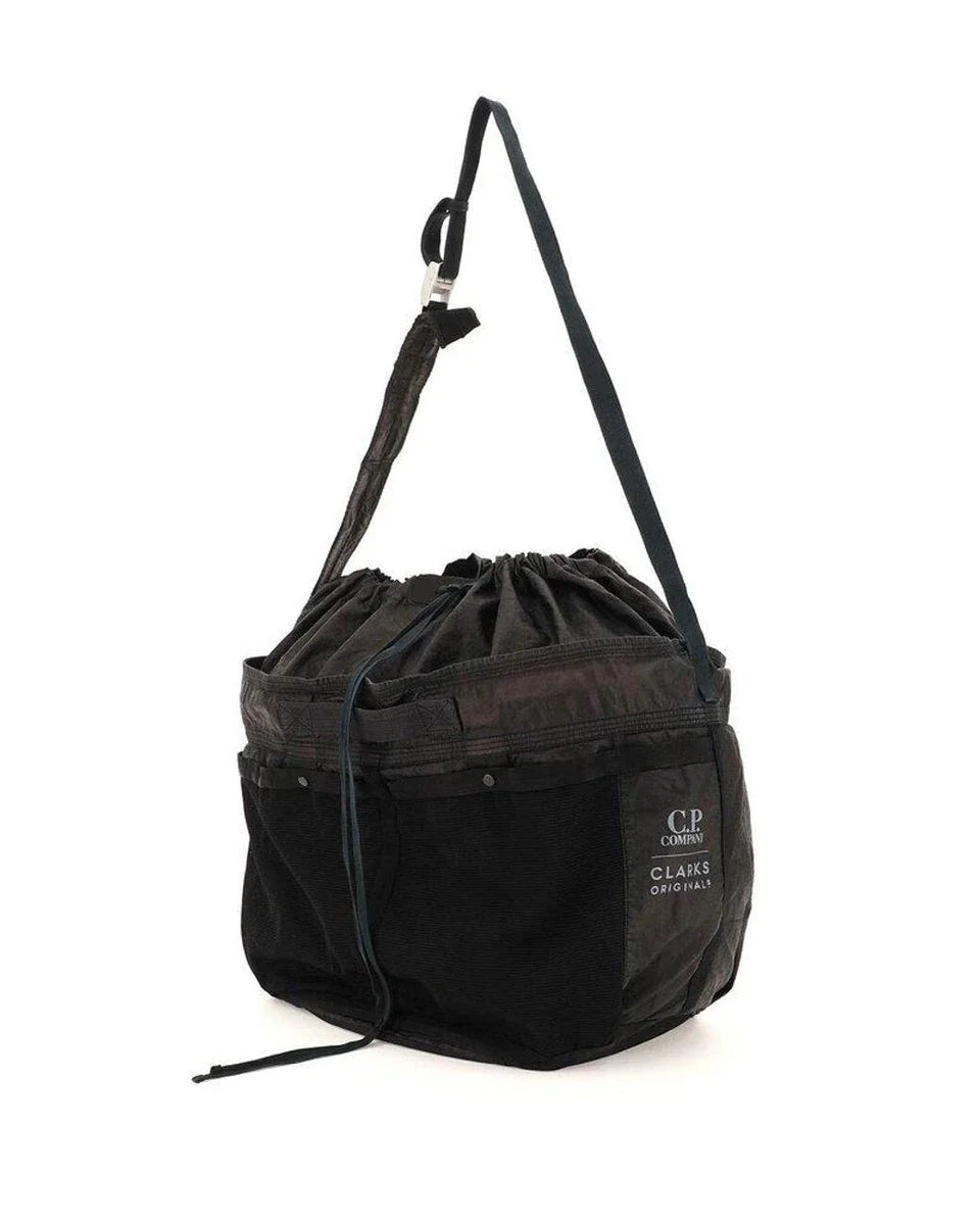 Cp Company X Clarks Original Lino Wax Travel Bag In Black