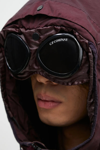 Cp Company 266A Goggle Bi-Tm Down Jacket In Potent Purple
