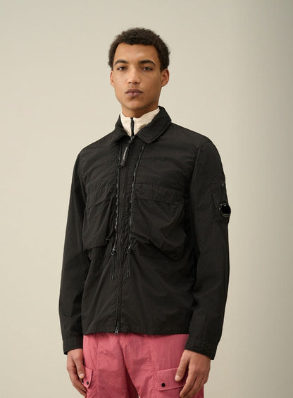 Cp Company 013A Chrome-R Lens Overshirt in Black