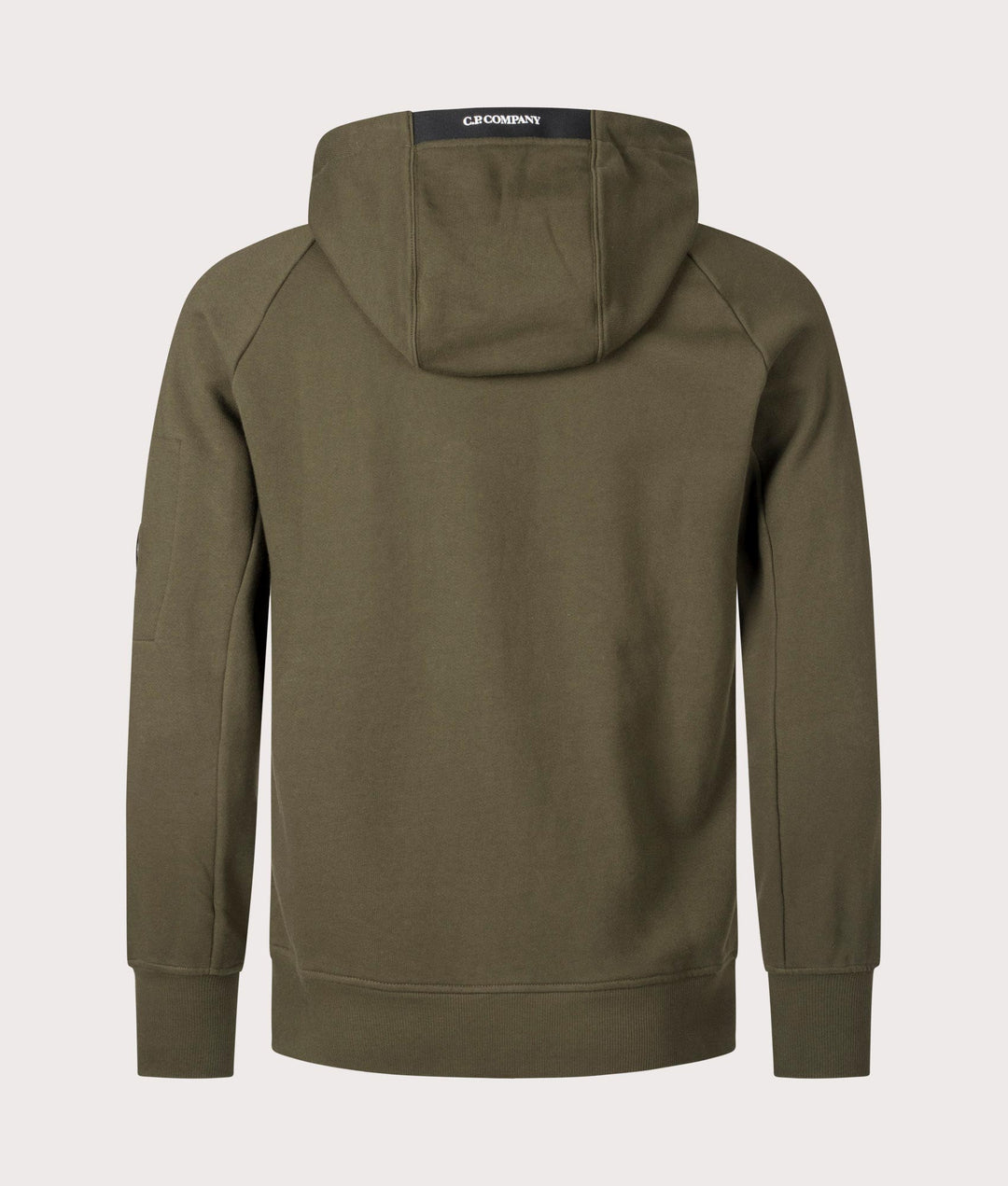 Cp Company Diagonal Raised Lens Full Zip In Ivy Green