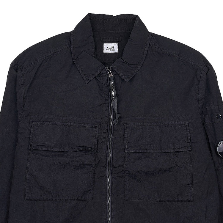 Cp Company Taylon L Chrome Lens Full Zip Shirt Black