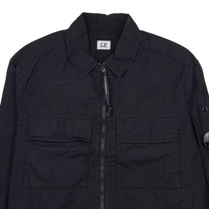 Cp Company Taylon L Chrome Lens Full Zip Shirt Black