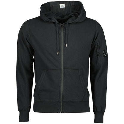 Cp Company 16cm Hooded Lens Full Zip Lens In Black