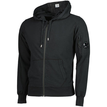 Cp Company 16cm Hooded Lens Full Zip Lens In Black
