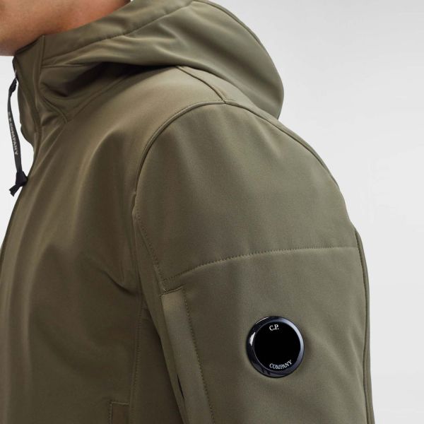 Cp Company Shell-R A/W Lens Jacket In Ivy Green