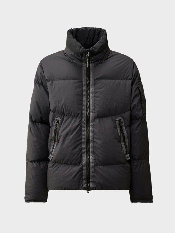 Cp Company 265A Lens Bi-Tm Down Jacket In Black Sand
