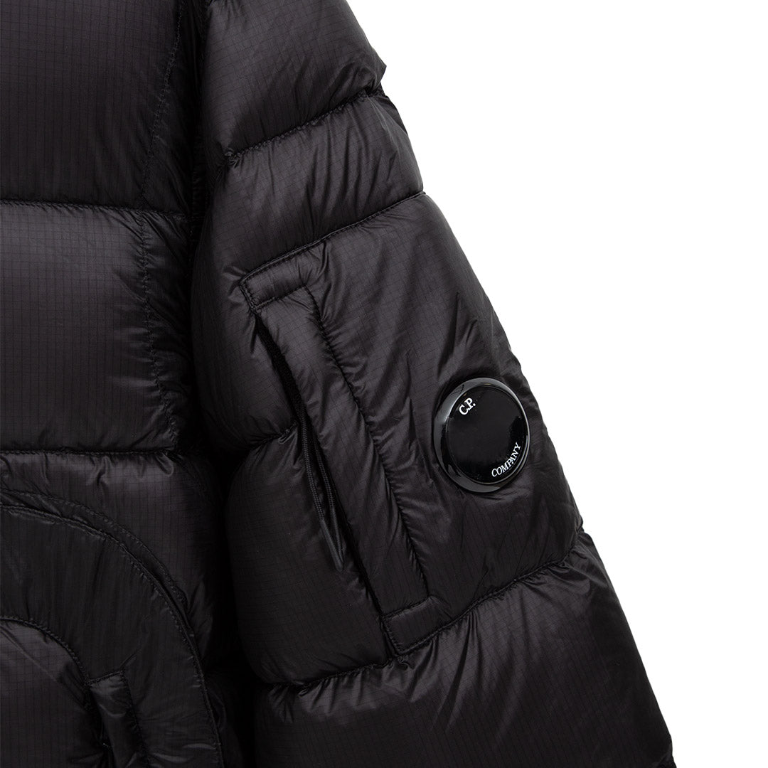 Cp Company 216A D.D Shell Short Hooded Down Jacket In Nightshade