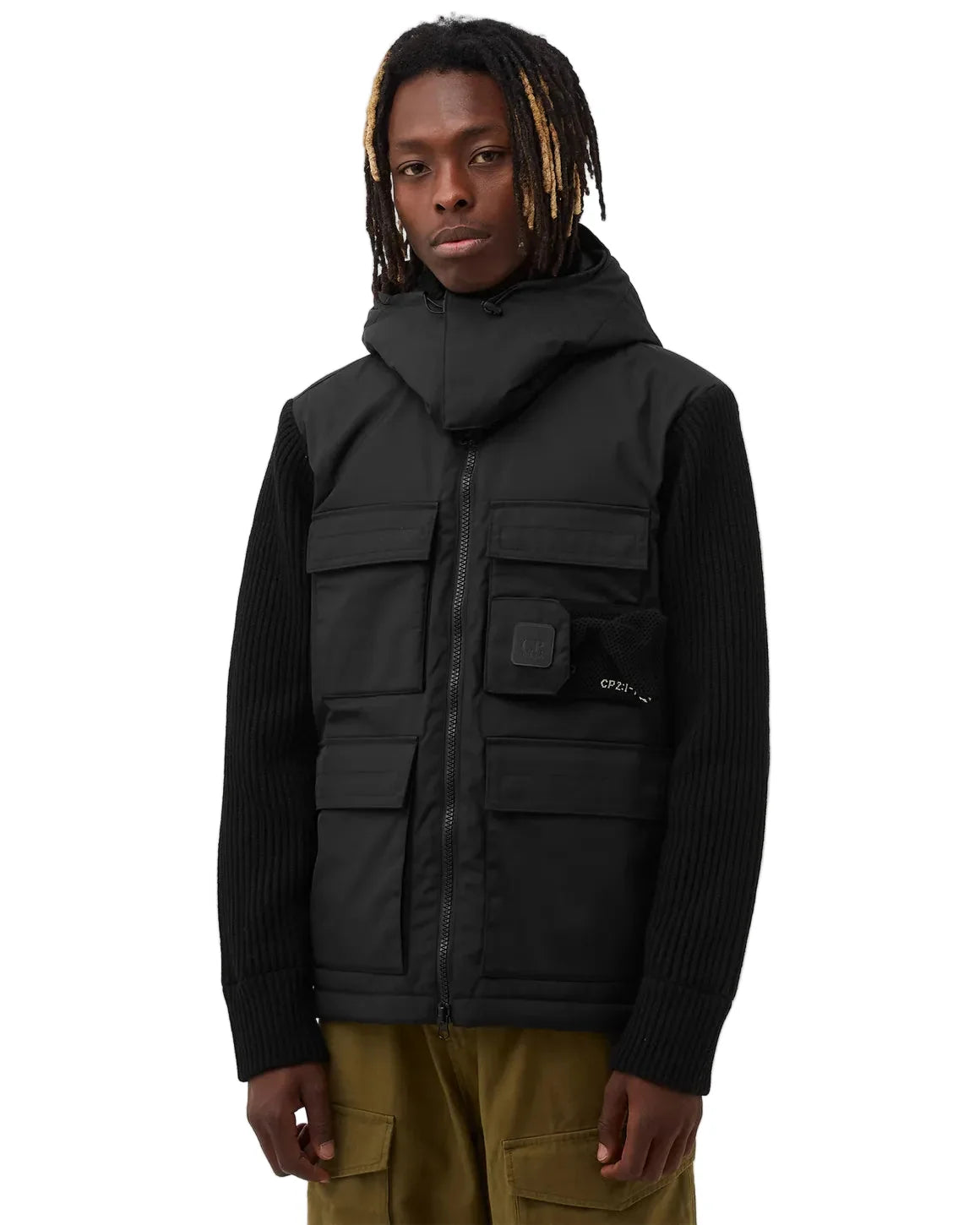 Cp Company Metropolis Series Mixed Lambswool Jacket in Black