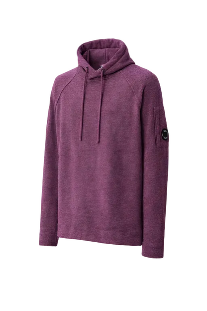 Cp Company Alpaca Wool Blend Lens Hooded Knit In Potent Purple