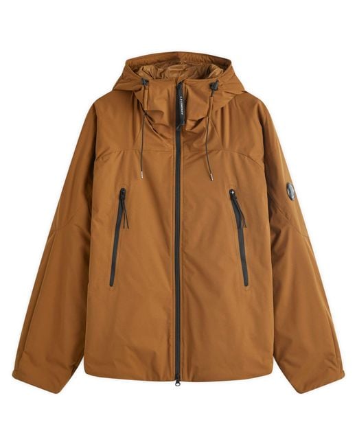 Cp Company Padded Pro-Tek Hooded Jacket Toffee Brown