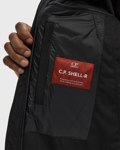 Cp Company 001A Shell-R Goggle Jacket In Black