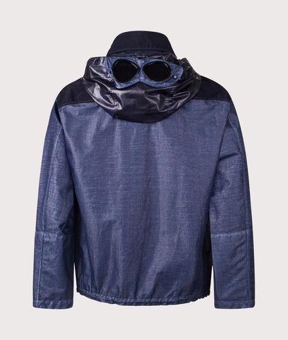 Cp Company Rafia Mille Goggle Jacket In Oceana