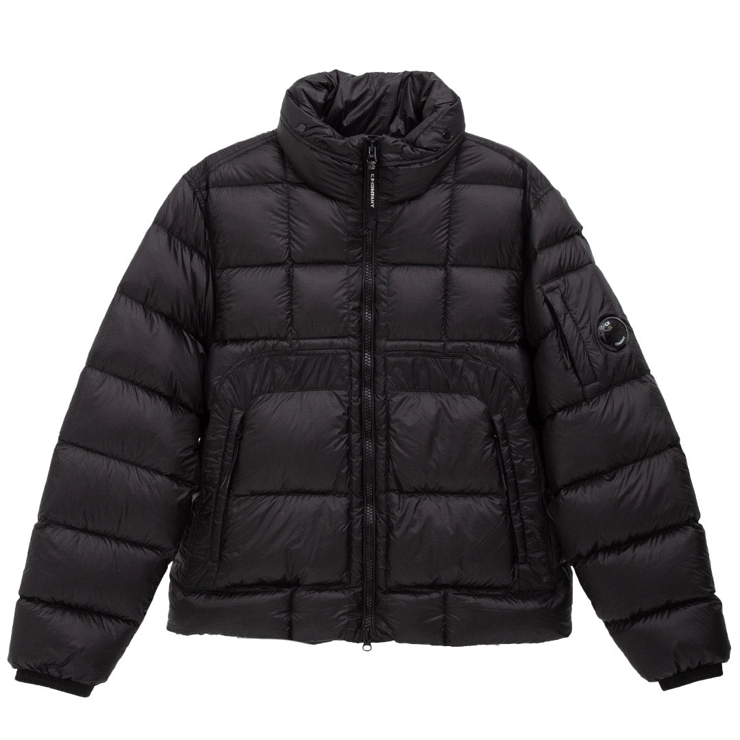 Cp Company 216A D.D Shell Short Hooded Down Jacket In Nightshade