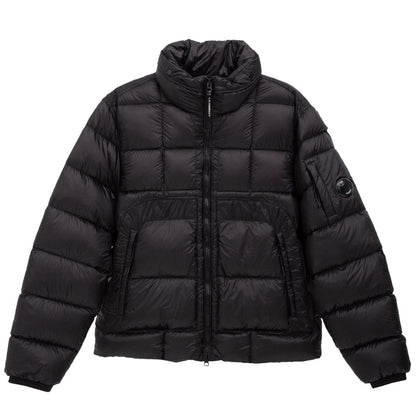 Cp Company 216A D.D Shell Short Hooded Down Jacket In Nightshade