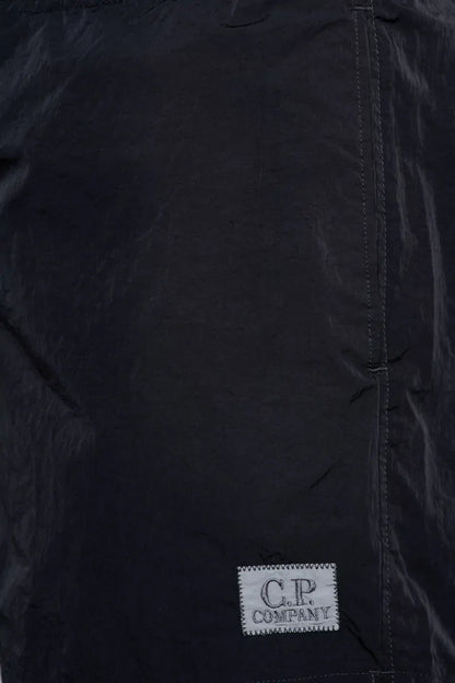 Cp Company 201A Eco Chrome-R Button Swimshorts In Navy