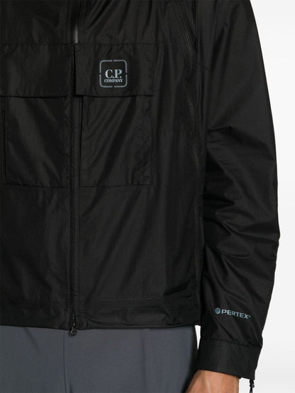 Cp Company Metropolis Nylon Pertex Lightweight Hooded Jacket in Black