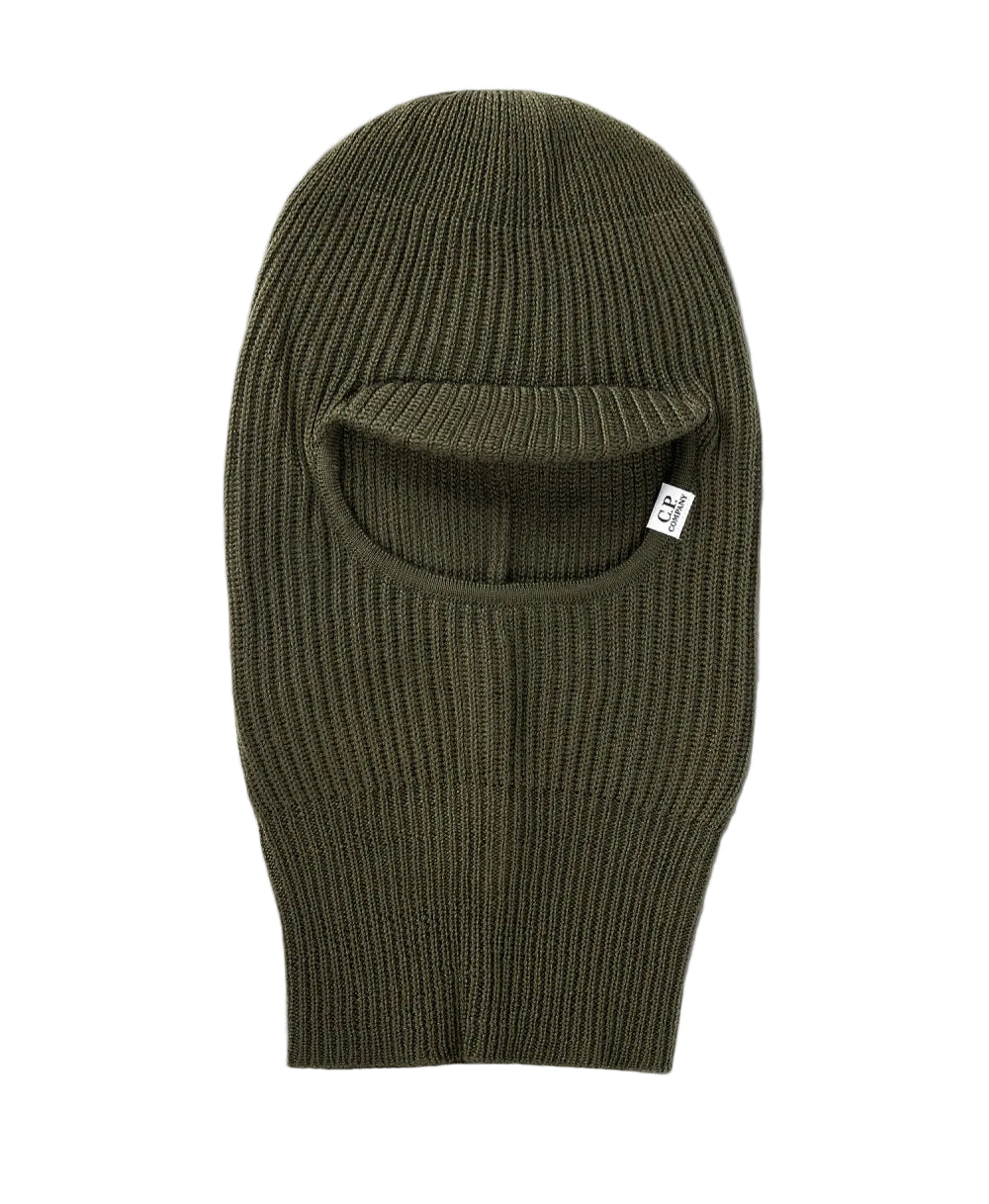 Cp Company Extrafine Merino Wool Balaclava Ivy Green