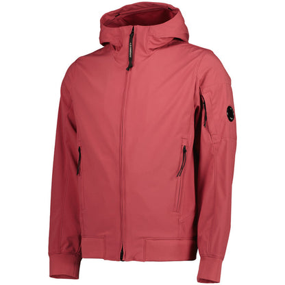 Cp Company S/S Lens Soft Shell Jacket In Red Bud