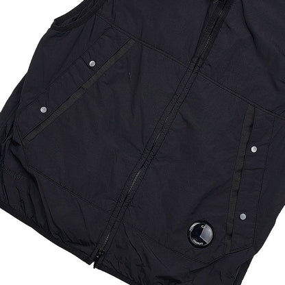 Cp Company Primaloft G.D.P Padded Lens Gilet In Black