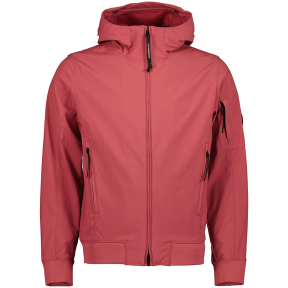 Cp Company S/S Lens Soft Shell Jacket In Red Bud