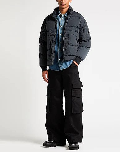 Cp Company Nycra-R Down Jacket In Black Sand