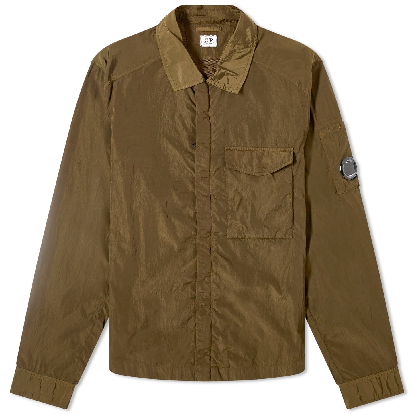 Cp Company Chrome-R Overshirt In 041A Ivy Green