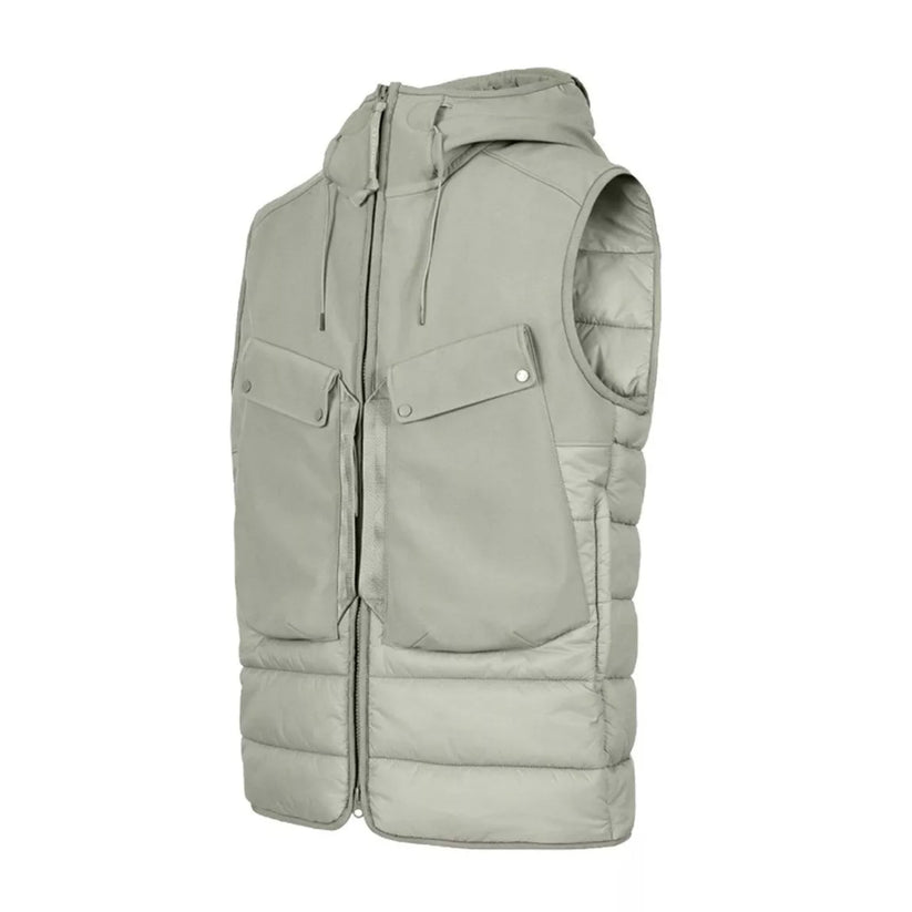 Cp Company Mixed Shell-R Goggle Gillet In Silver Sage