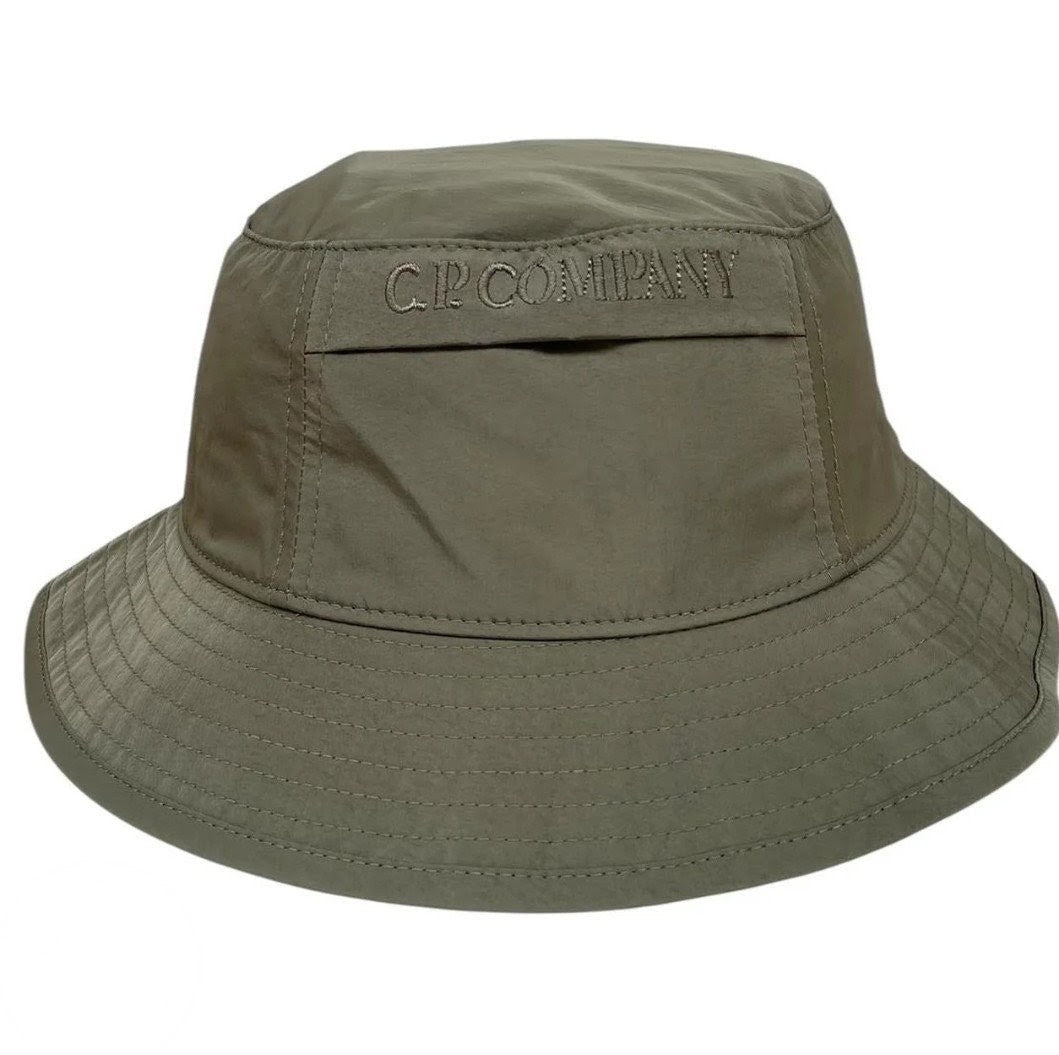 CP Company Chrome-R Bucket Hat In Bronze Green