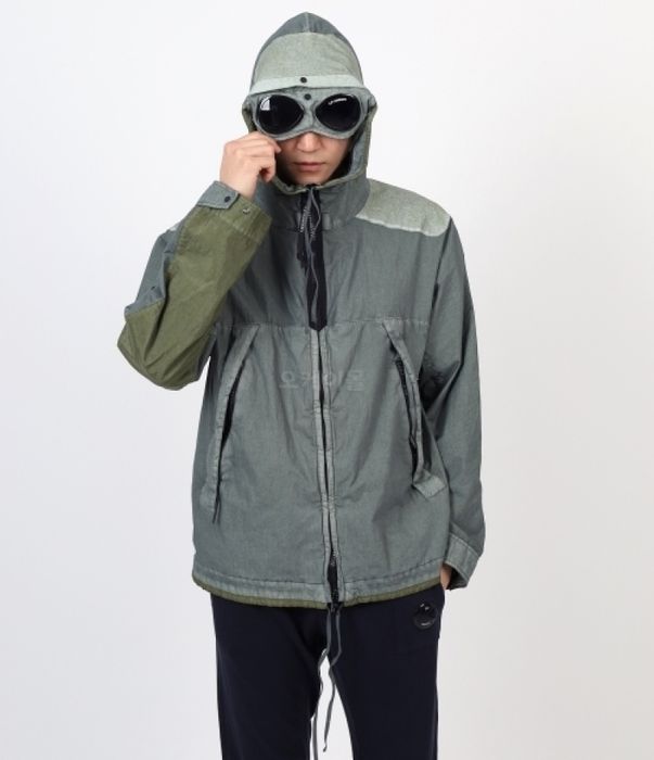 Cp Company 50 Fili Gum Mixed Goggle Jacket In Agave Green