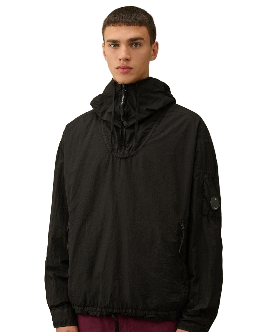 Cp Company Loose Fit Taylon L Hooded Smock In Black