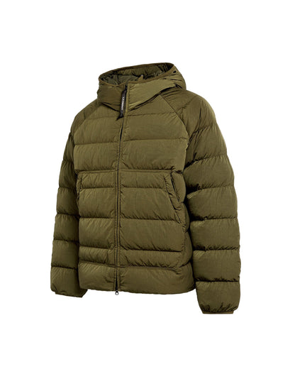 Cp Company Eco-Chrome R Goggle Down Jacket in Ivy Green