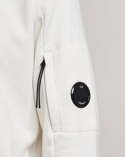 Cp Company 023A Diagonal Raised Lens Sweatshirt In White