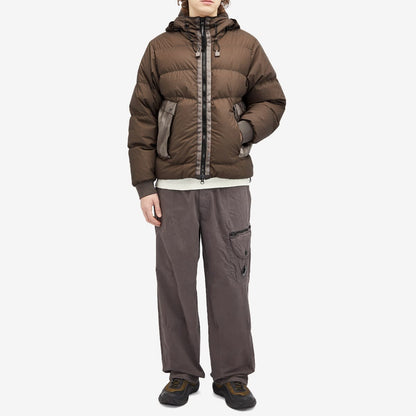 Cp Company 266A Goggle Bi-Tm Down Jacket In Walnut Brown