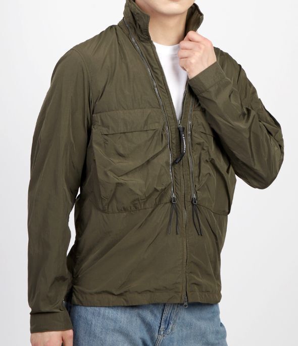 Cp Company 013A Chrome-R Lens Overshirt in Ivy Green