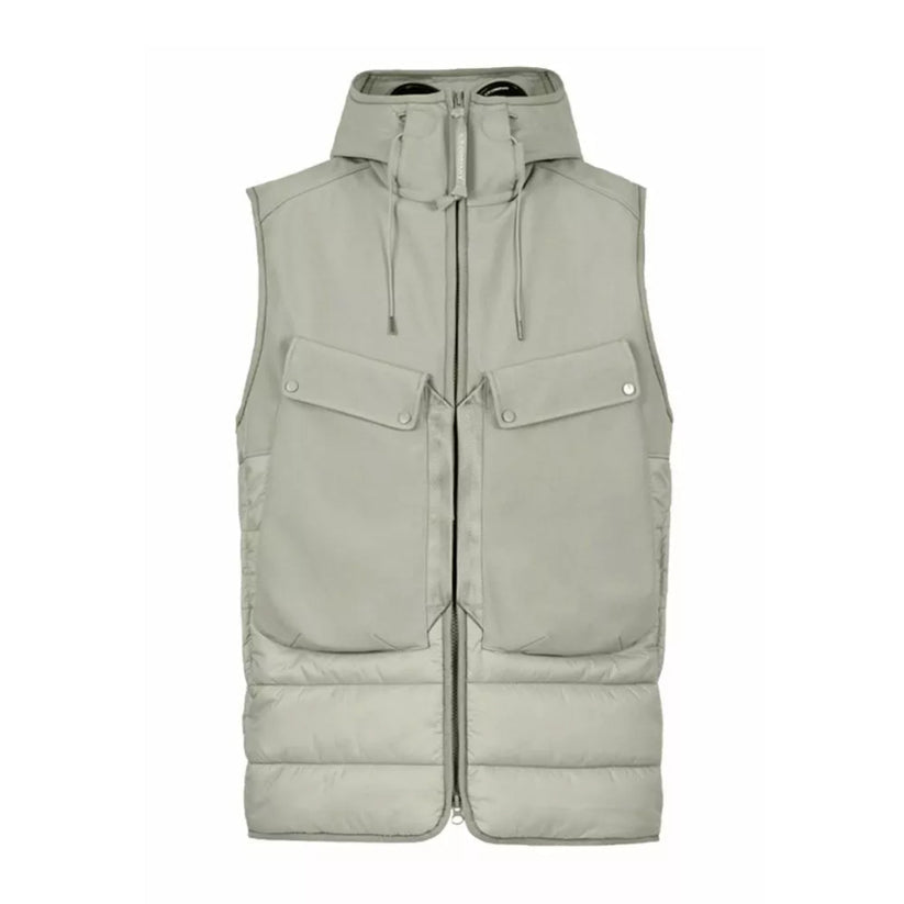 Cp Company Mixed Shell-R Goggle Gillet In Silver Sage