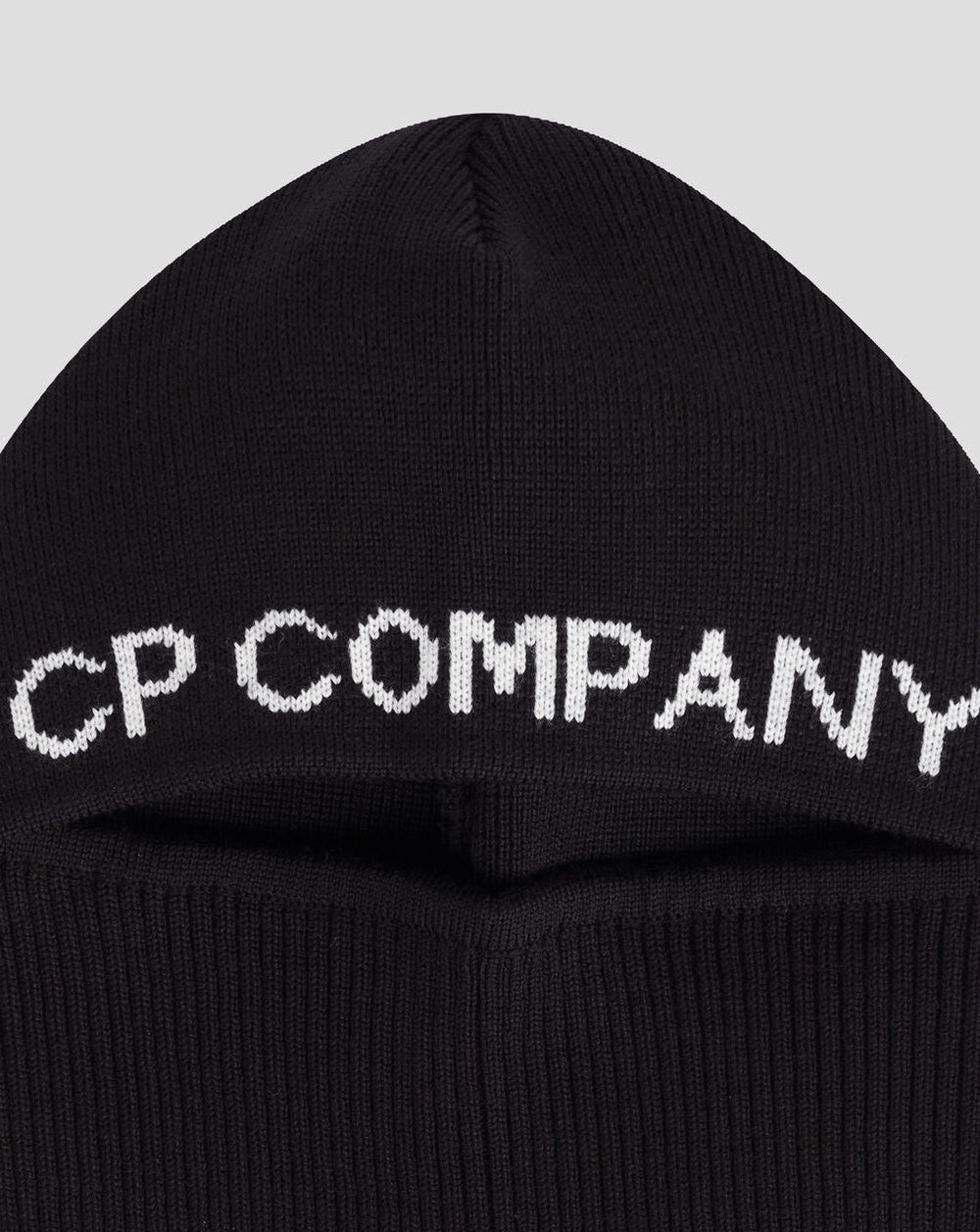 Cp Company Knitted Big Logo Balaclava Black