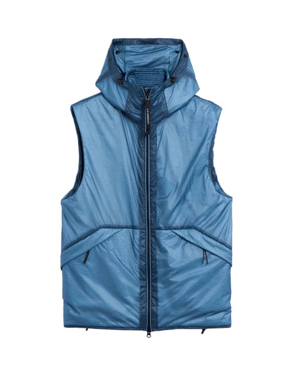 Cp Company 032A Nada Shell Primaloft Goggle Gilet In Light Blue